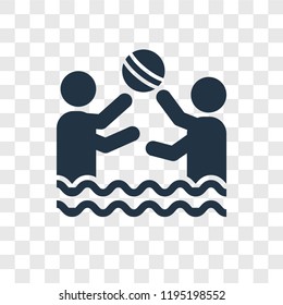 Water Polo vector icon isolated on transparent background, Water Polo transparency logo concept