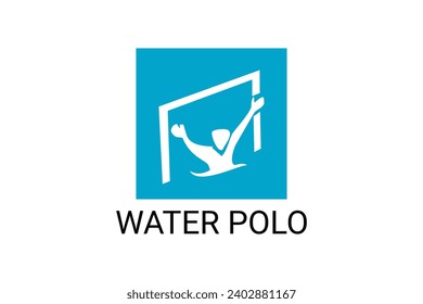 water polo vector line icon. playing water polo. sport  pictogram illustration.