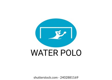 water polo vector line icon. playing water polo. sport  pictogram illustration.