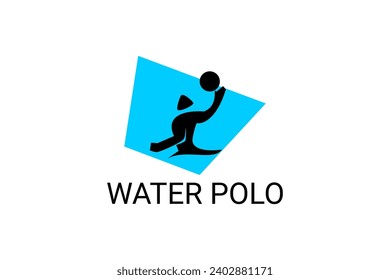 water polo vector line icon. playing water polo. sport  pictogram illustration.