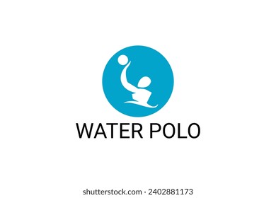 water polo vector line icon. playing water polo. sport  pictogram illustration.