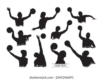 Water Polo Vector For Print, Water Polo Clipart, Water Polo Illustration