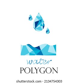 water polygon geometric lines vector 