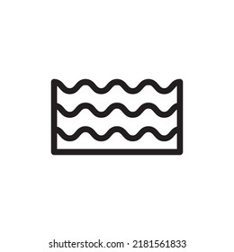 water pool icon, pool icon, minimal lines, black lines on white background. EPS 10