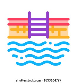 water pool icon vector. water pool sign. color symbol illustration