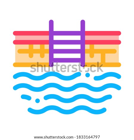 water pool icon vector. water pool sign. color symbol illustration