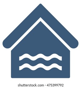 Water Pool icon. Vector style is flat iconic symbol, blue color, white background.