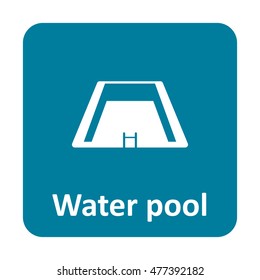 Water pool vector icon for web and print