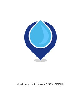 Water Position Logo Icon Design