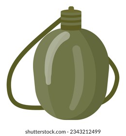 Water pot icon cartoon vector. Hunt equipment. Camp animal