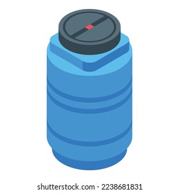 Water pot icon isometric vector. Delivery dispenser. Office cup