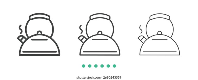 Water pot icon. Thin line icon vector