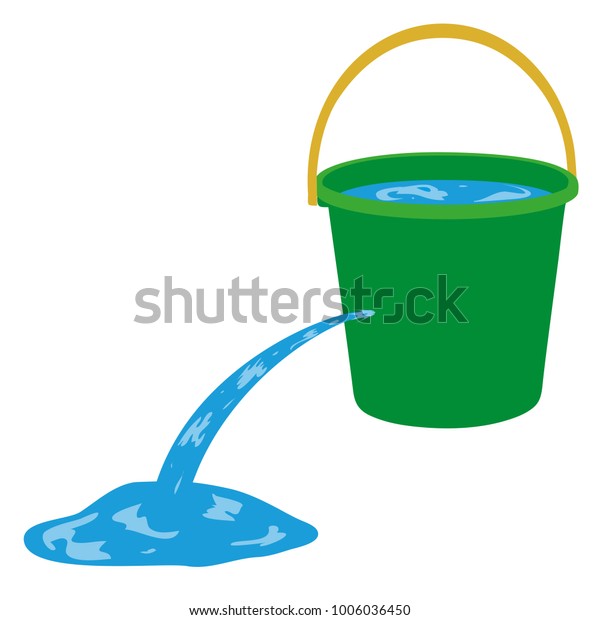 Water Poured Out Hole Bucket Stock Vector (Royalty Free) 1006036450