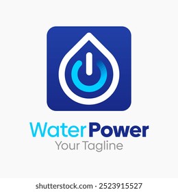 Water Power Logo Design Water Signal Logo Design Vector
