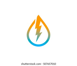 Water Power Logo Design Template Element