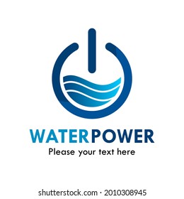 Water power logo template illustration