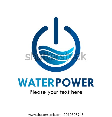 Water power logo template illustration