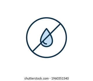 Water premium line icon. Simple high quality pictogram. Modern outline style icons. Stroke vector illustration on a white background. 