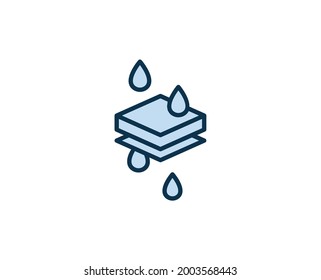 Water premium line icon. Simple high quality pictogram. Modern outline style icons. Stroke vector illustration on a white background. 