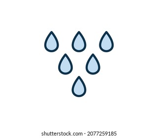 Water premium line icon. Simple high quality pictogram. Modern outline style icons. Stroke vector illustration on a white background. 