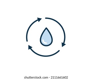 Water premium line icon. Simple high quality pictogram. Modern outline style icons. Stroke vector illustration on a white background. 