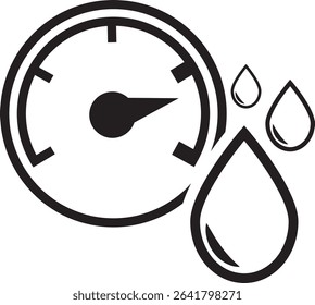 water pressure icon vector drawing.