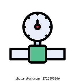 icono de color plano del vector de presión de agua 