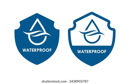 Water proof design logo template illustration