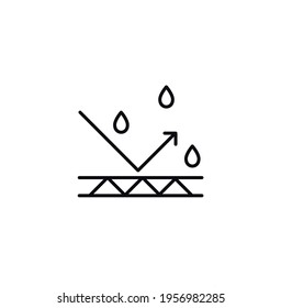 Water proof fabric simple thin line icon vector illustration