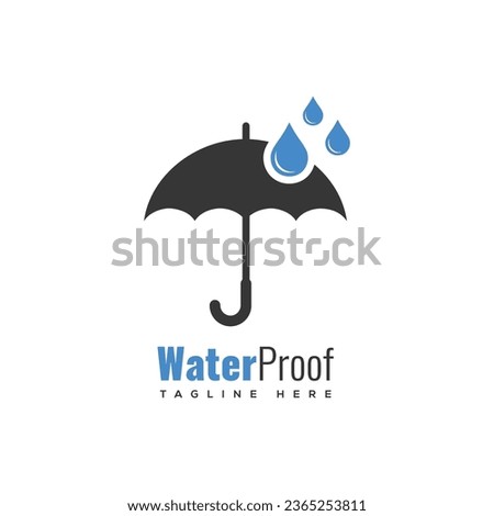 Water proof logo design vector illustration