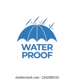 Water proof logo vector illustration isolated on white background