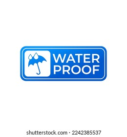 Water proof logo vector illustration isolated on white background