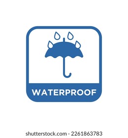 Water proof logo vector illustration isolated on white background