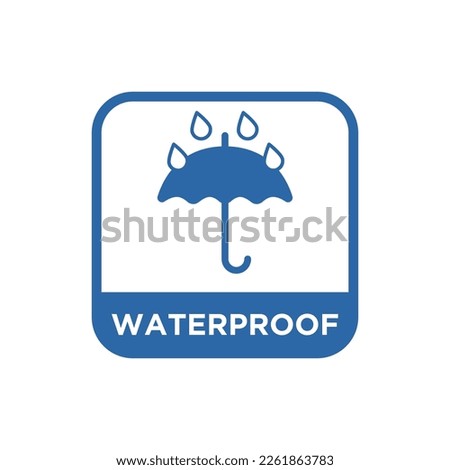 Water proof logo vector illustration isolated on white background