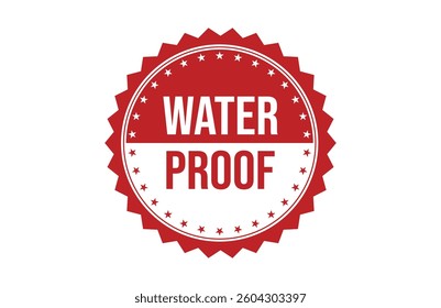 Water proof red ribbon label banner.