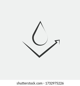 water proof repellent surface vector icon