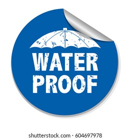 Pegatina de prueba de agua, Ilustración vectorial
