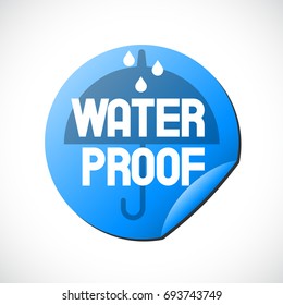 Water Proof Sticker, Vector Illustration