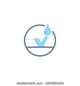 wasserdichte Vektorillustration. Wasserschutzlogo