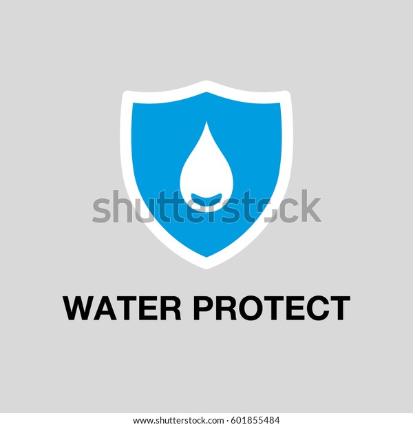 Water Protect Icon Stock Vector (Royalty Free) 601855484
