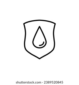 water protect icon vector water resistance drop protection 