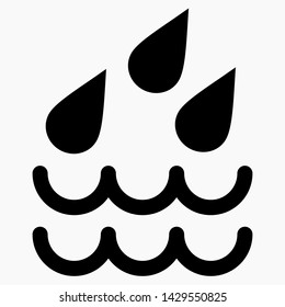 Water protection icon isolated minimal single flat linear icon for application and info-graphic. Commercial line vector icon for websites and mobile minimalistic flat design.