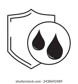 water protection icon vector design. water protector illustration vector design