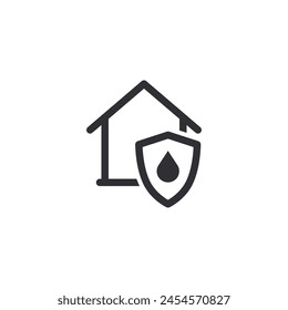 Water protection. Water sign. Water sign. Shield icon. Security icon. Protection icon. Water safety. Aqua sign. Alert sign. Leak protection. Home icon. Home protection. Rain guard. Drop. Smart home