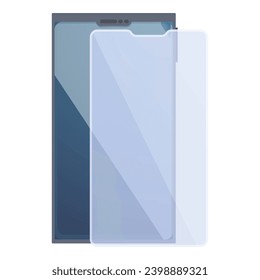 Water protective glass icon cartoon vector. Security cell. Human modern telephone