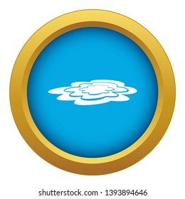 Water puddle icon blue vector isolated on white background for any design