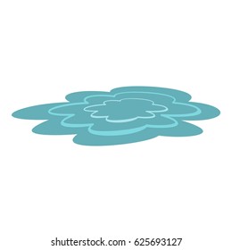 Water puddle icon. Flat illustration of water puddle vector icon isolated on white background