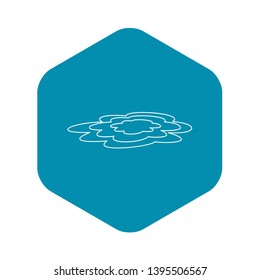 Water puddle icon. Outline illustration of water puddle vector icon for web