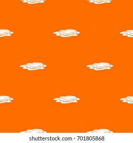 Water puddle pattern repeat seamless in orange color for any design. Vector geometric illustration