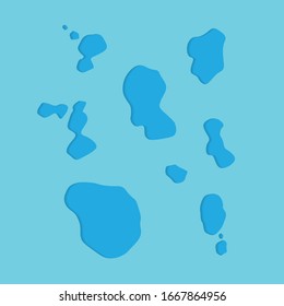 water puddle, pond backrgound- vector illustration